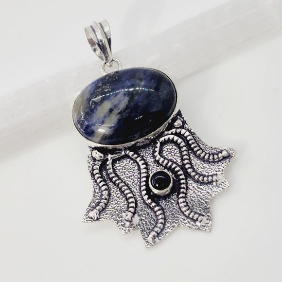 Jewelry - Sodalite Black Onyx Ethnic Handmade Pendant Jewelry 2.4